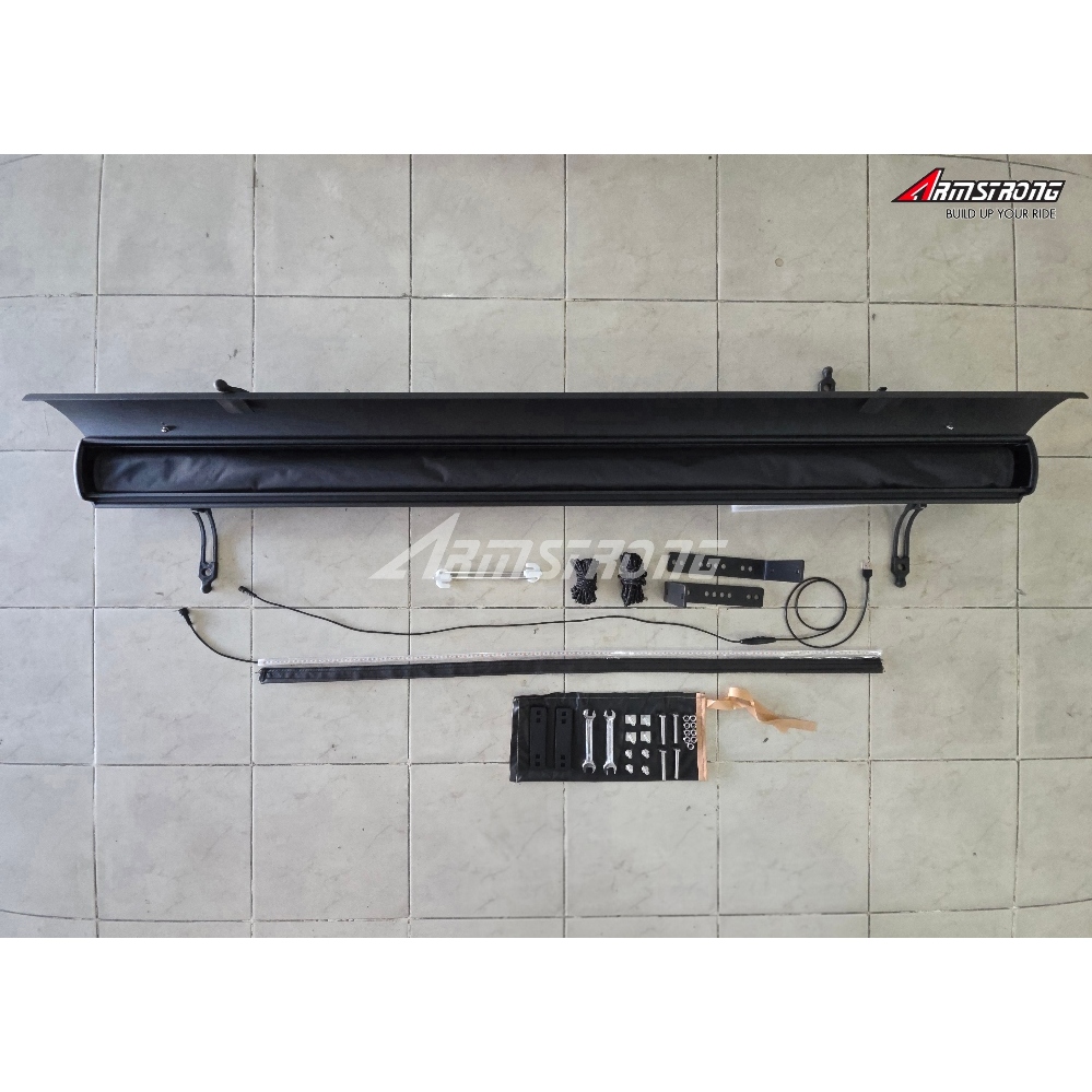 AWNING กันสาด ผ้าใบติดรถ ผ้า oxford 420D กันน้ำ กันแดด กล่องอลูมิเนียม มีไฟ *งดจัดส่งรับหน้าร้านเท่า