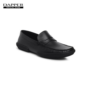 DAPPER รองเท้ามอคคาซิน Penny Moccasin สีดำ (HPM/BK/024LP)
