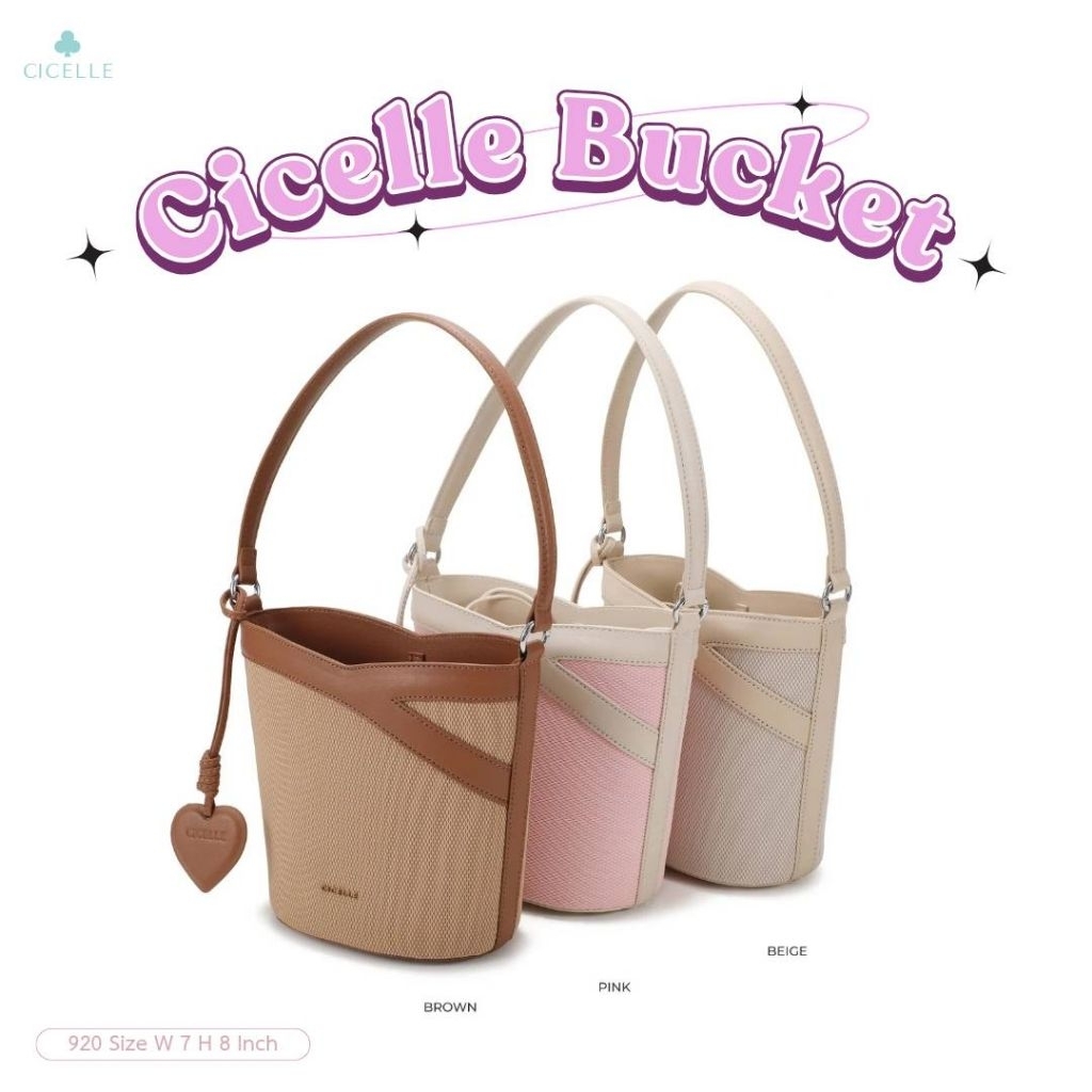 Cicelle ซีเซล กระเป๋าทรงถัง (ของแท้) 👜📌