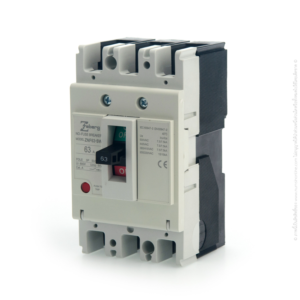เบรกเกอร์ 63A 3P ZEBERG ZNF63-SW