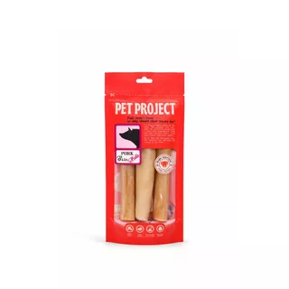 Pork Skin Rolls หนังหมูม้วน 100% Natural ขนมแทะฟันสุนัข Collagen Stick