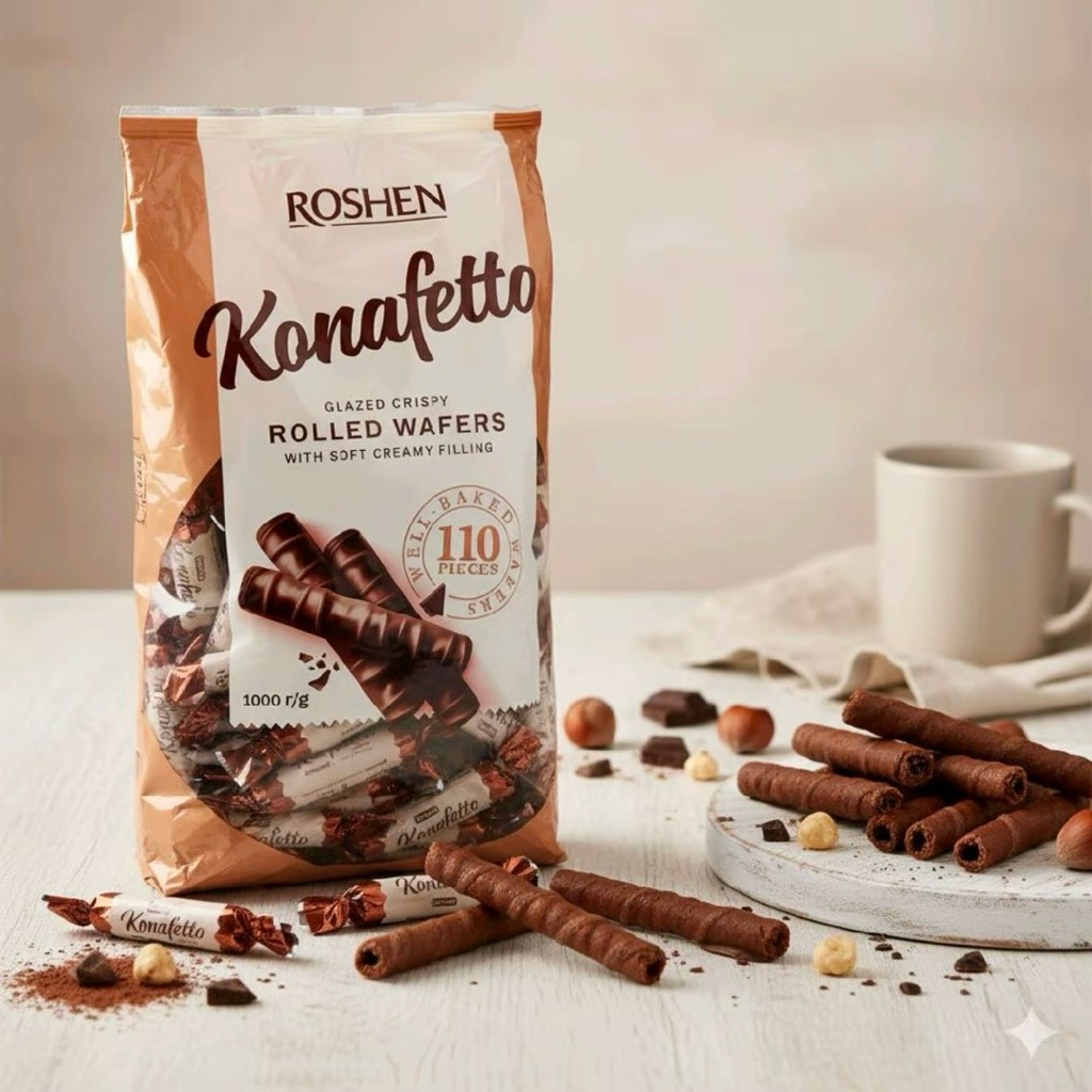 Roshen Konafetto เวเฟอร์ขนมช็อกโกแลต