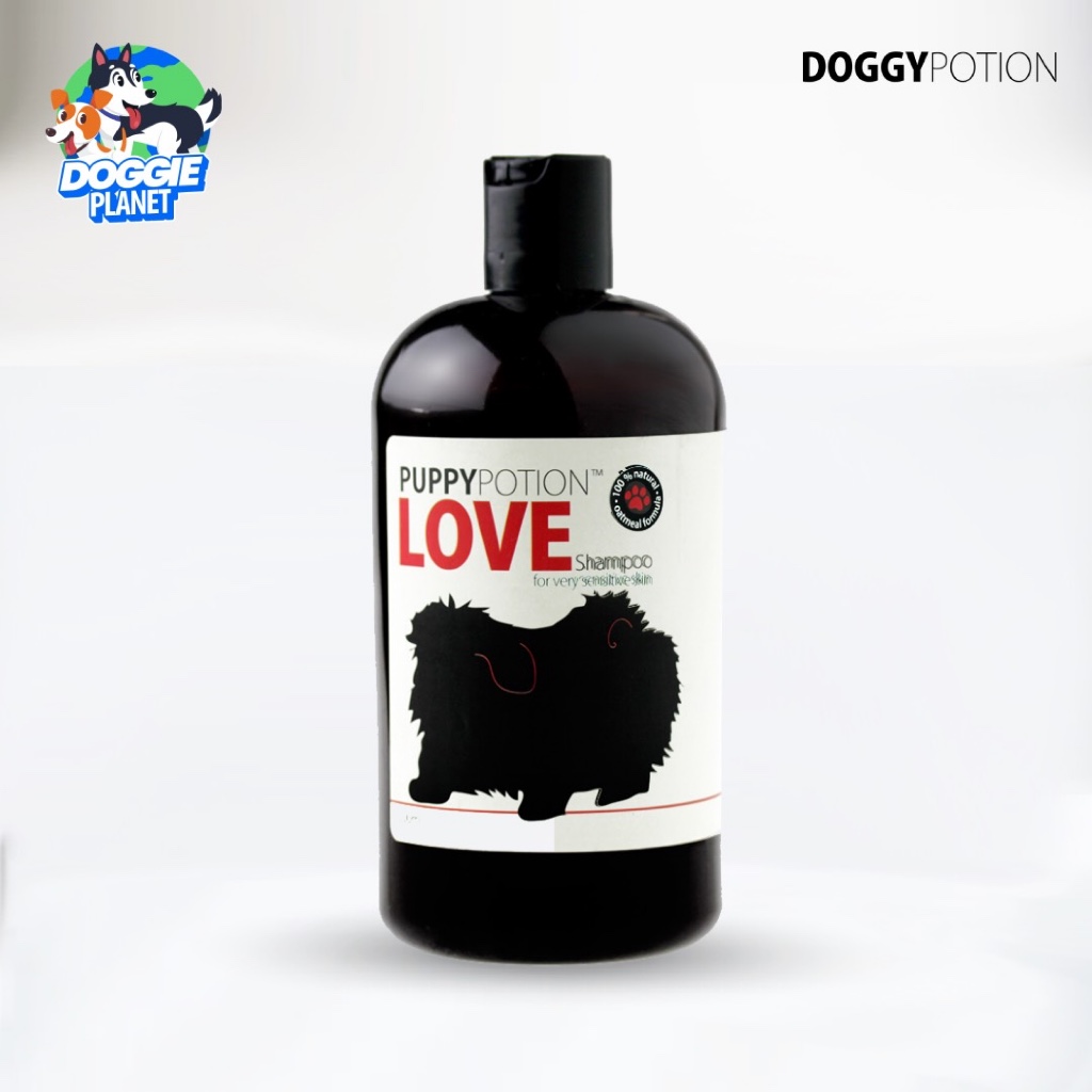 Doggy Potion Love Shampoo แชมพูสุนัขและแมว ผิวบอบบาง เหมาะกับลูกสุนัข สุนัขแก่ แพ้ง่าย ไม่มีน้ำหอม 500 มล.