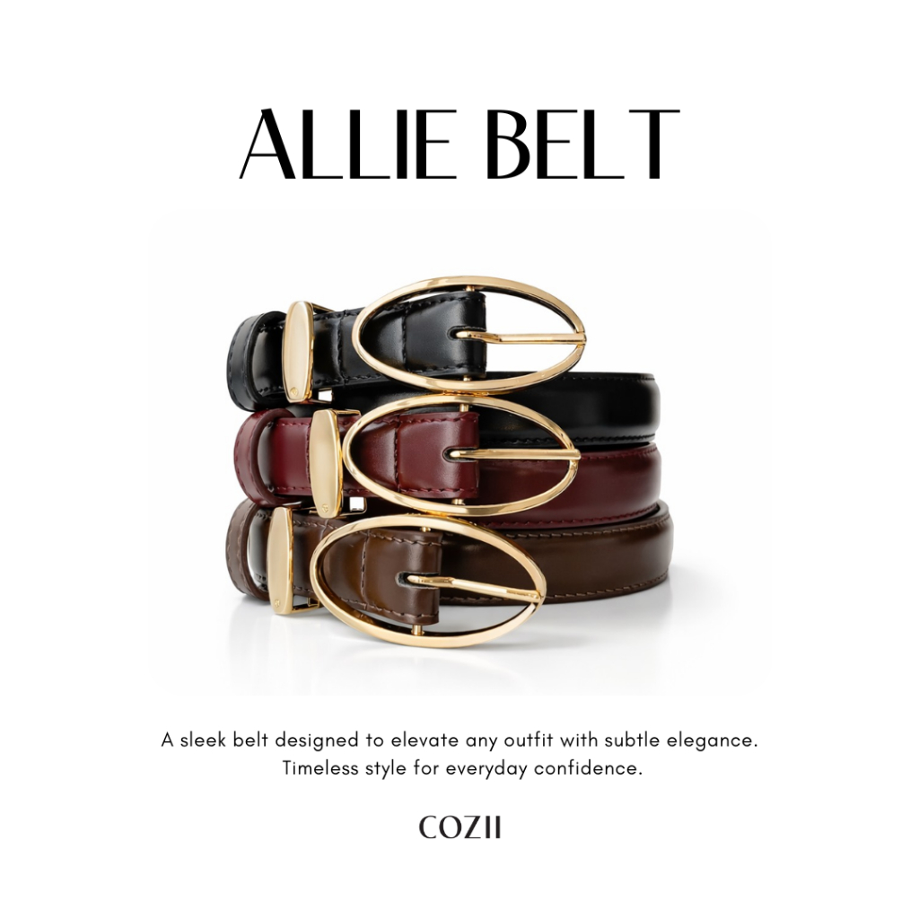 COZII : Allie Belt เข็มขัดหนัง อะไหล่สีทอง รูปที่ 6