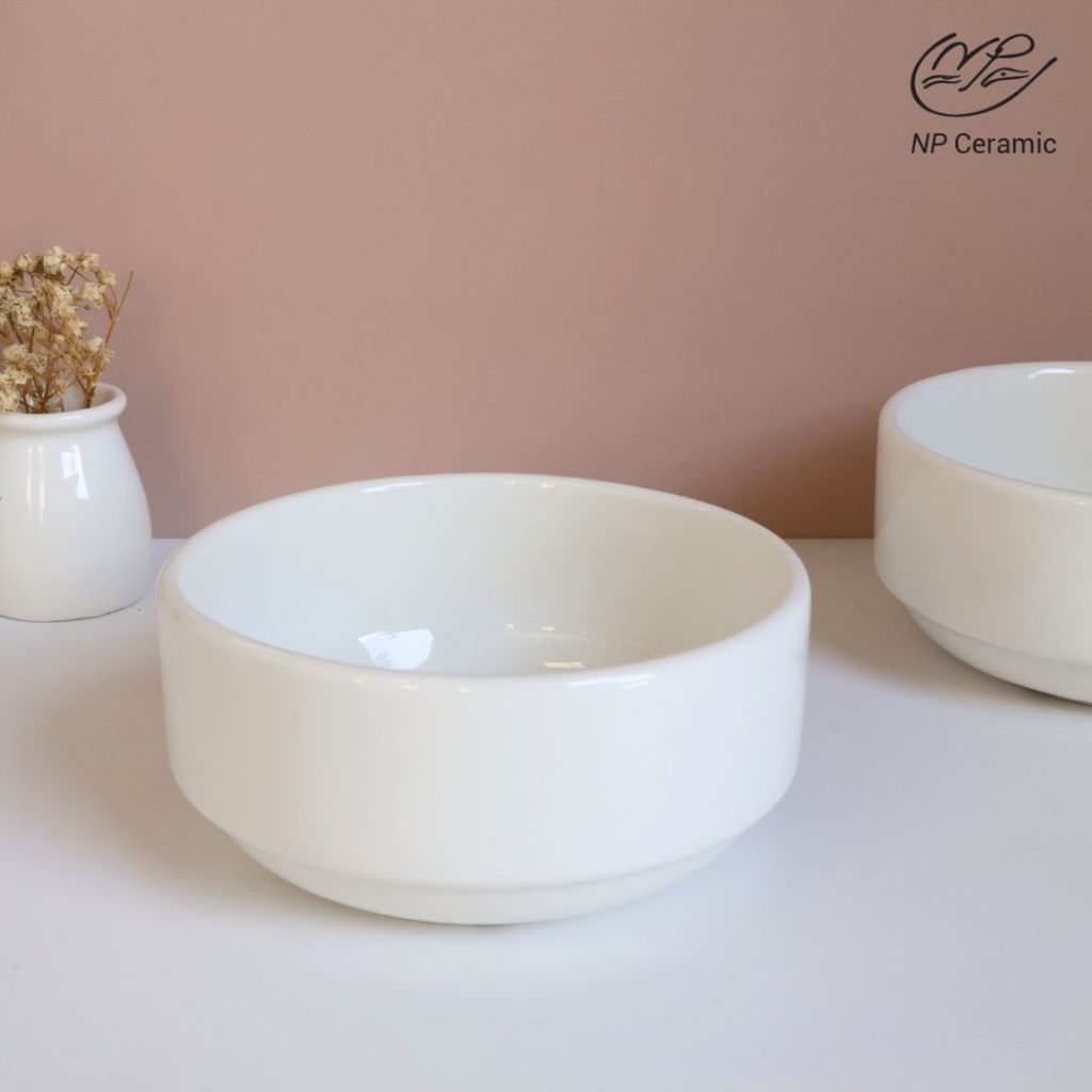 [ลดสูงสุด 80%] NP Ceramic ถ้วยเซรามิค ถ้วยขนมหวาน ขนาด 4 นิ้ว สีขาว ราคา ถูกที่สุด ดีลบีเคเค รูปภาพหลัก