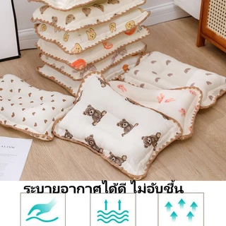 หมอนเด็กอ่อน ป้องกันหัวเบี้ยว เนื้อผ้ามัสลินกุ๊นขอบ ระบายอากาศได้ดี สำหรับเด็กแรกเกิด 0-12 เดือน