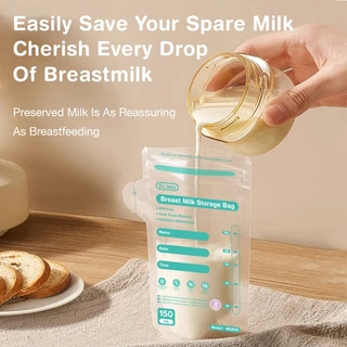 Dr.Isla ถุงเก็บนม สามารถแสดงช่วงอุณหภูมิปัจจุบันได้ 150ML BPA Free ถุงใส่นม MSB05X