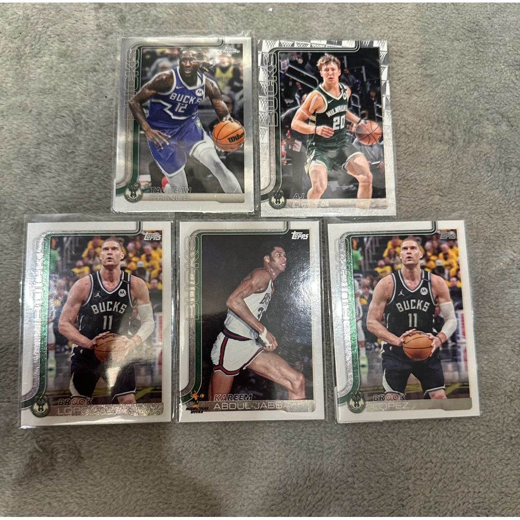 การ์ด Topps chrome Basketball Team Milwaukee Bucks