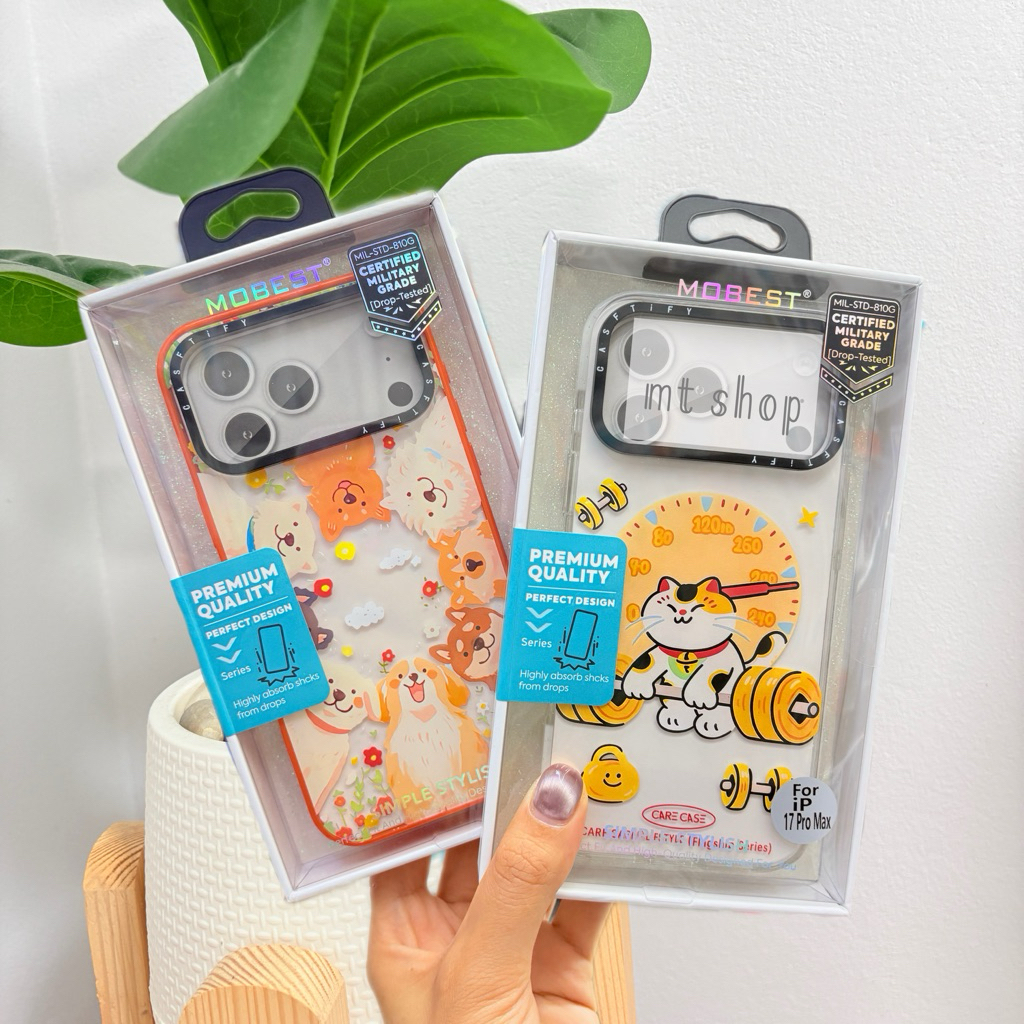 💥Mobest Caseลายน้องหมาน้องแมว สำหรับรุ่นiP 13/14 15 15promax 16promax 17 17pro 17promax
