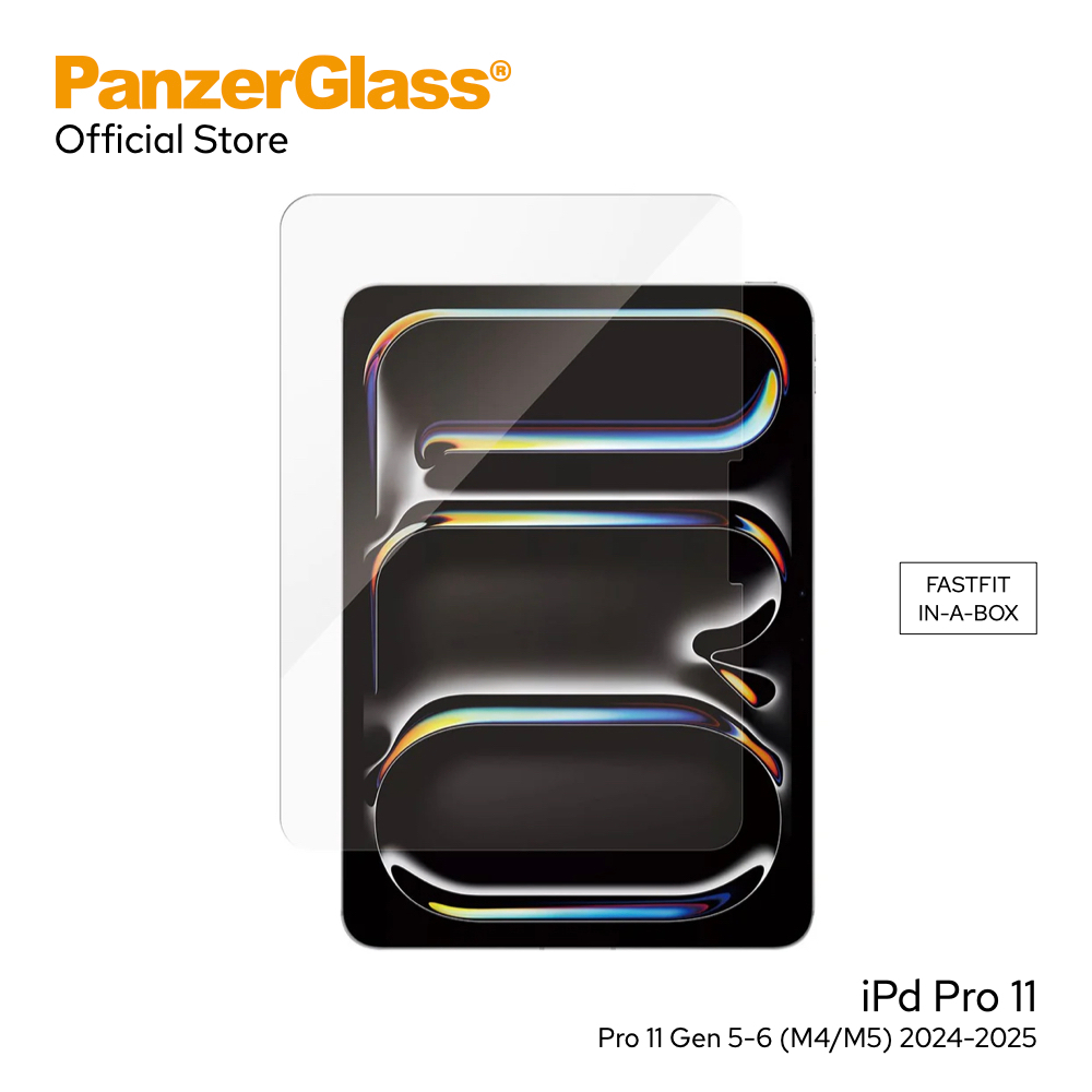 PanzerGlass ฟิล์มกระจกกันรอย Glass ใช้สำหรับ iPad Pro 11 Gen 5-6 (M4/M5) 2024-2025 w.FASTFIT Tool