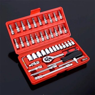 ชุดบล็อก CR-V 46PCS SOCKET WRENCH SET 1/4″ ชุดประแจบล็อก ตัวซ็อกเก็ต 46 ตัว/ชุด ประแจบล็อก เซ็ตประแจบล็อก