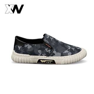 XWbrand รองเท้าลำลองผู้ชายทำจากผ้าแคนวาส ดูแลรักษาง่าย สีไม่…