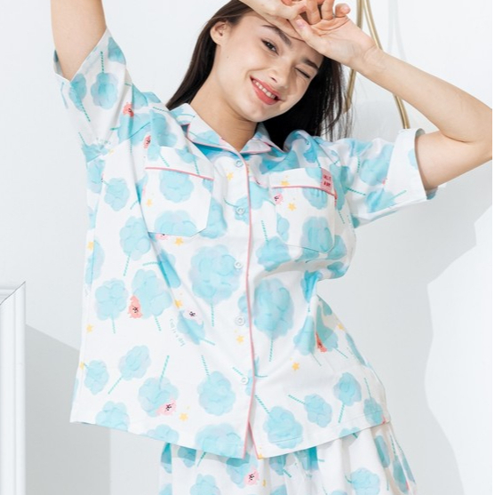 Cotton candy summer set แขนสั้น ขาสั้น ชุดนอนโนบรา Call it a day