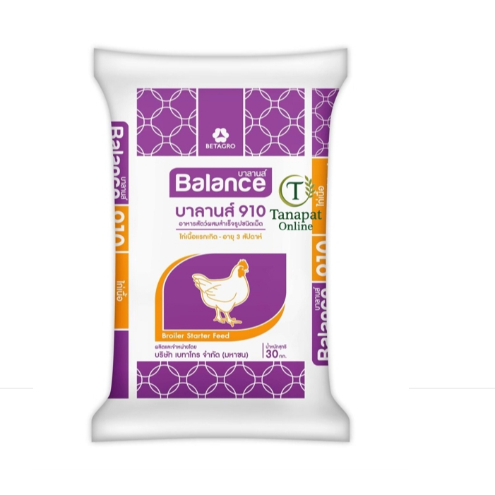 Balance อาหารไก่เนื้อ910 (แบ่งขาย)อาหารไก่ ไก่ชน 21% โปรตีน เม็ด ขบแตก สำหรับลูกไก่แรกเกิด -ขาย และลูกไก่ชน