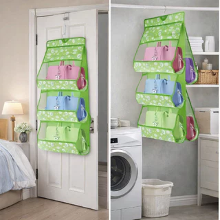 [สินค้าโล๊ะสต๊อก] ที่เก็บกระเป๋า กันฝุ่น แบบแขวน non woven ชั้นผ้าเก็บของ ลายแกะ
