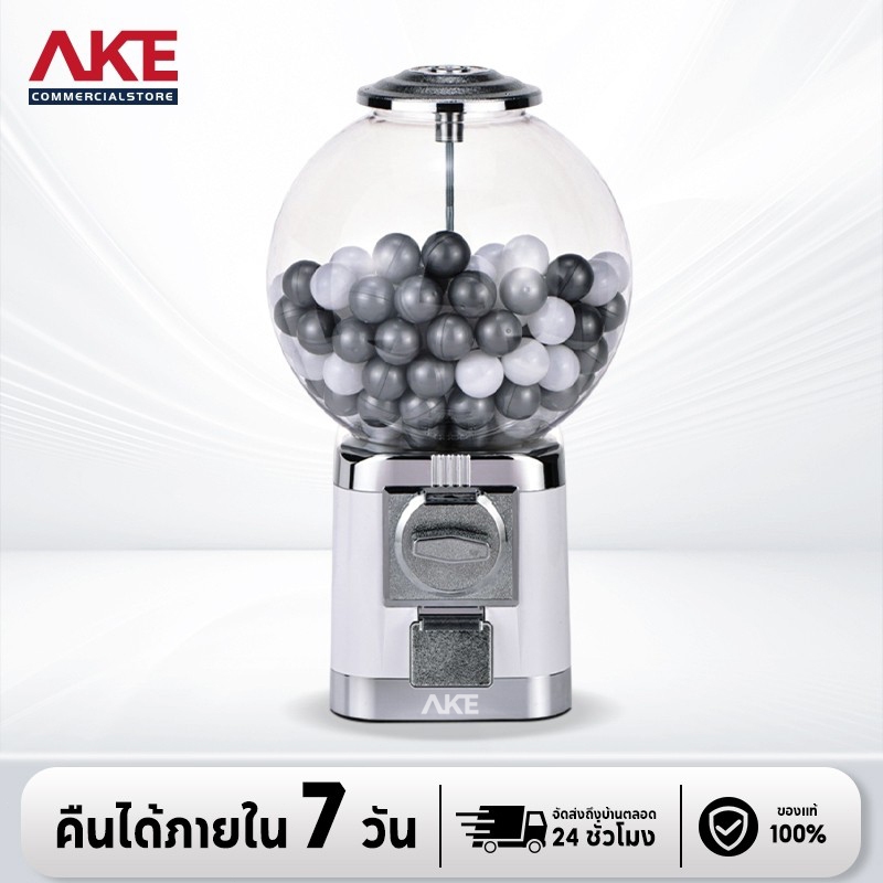 AKE เครื่องกาชาปองใส่แคปซูลกาแฟ ทรงกลมโปร่งใส วัสดุแข็งแรง ทนทาน ที่ใส่แคปซูลกาแฟแบบหมุน