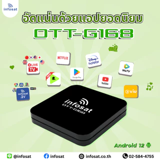 กล่อง Android 12 TV Box G168 กล่องทีวีอินโฟแซท