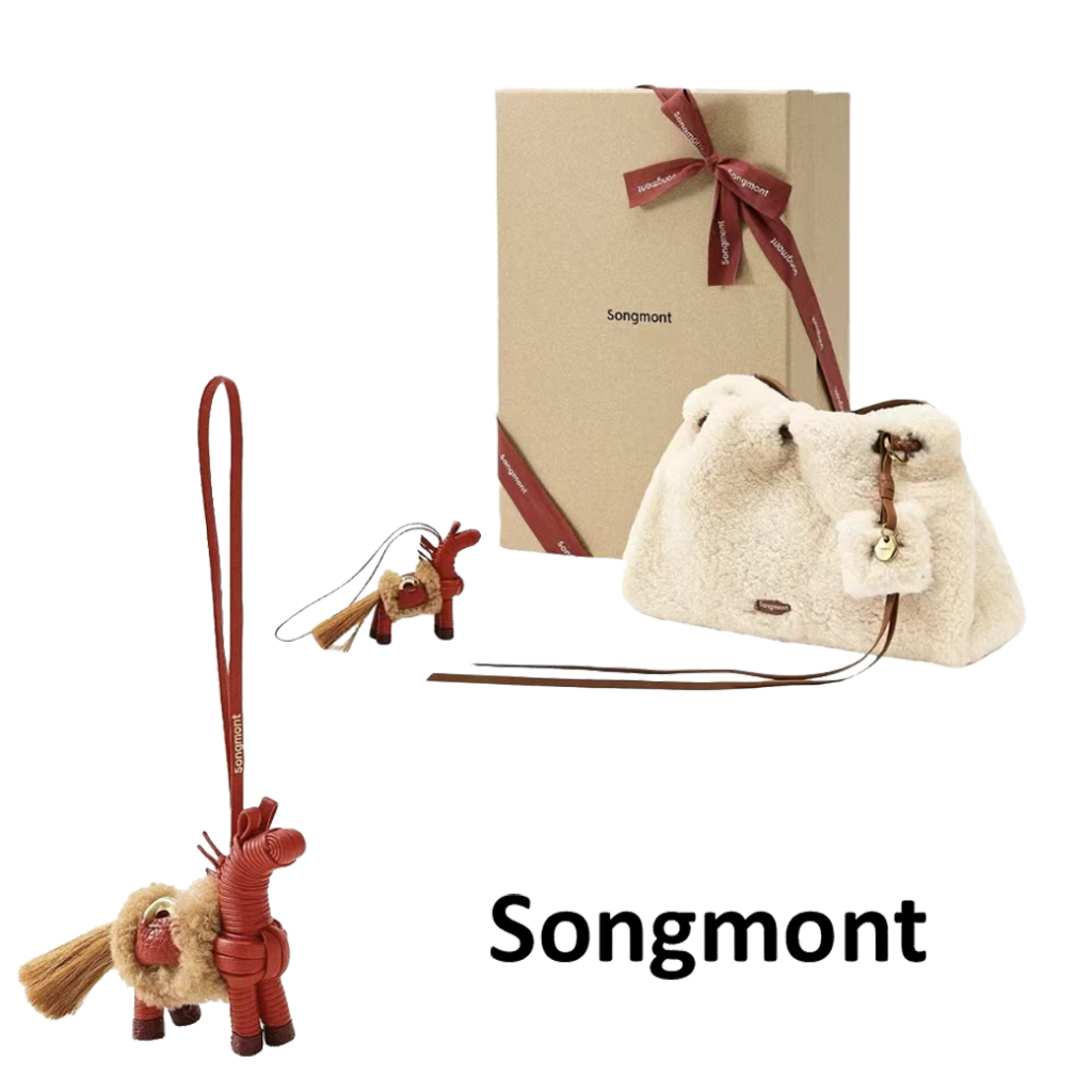 Songmont Shearling Gather Clutch Gift Box กระเป๋าถือ ขนแกะแท้ ของแท้ 100%