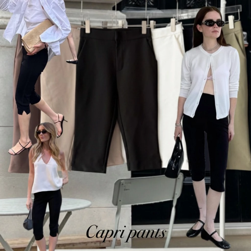 Capri Pants กางเกงคาปลีผ่าข้างปลายขา