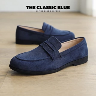 (พร้อมส่ง)The Classic blue - Dean Penny Loafer shoes รองเท้าหนังโลฟเฟอร์ - ไซส์ใหญ่สุด 45 ยาว 27.5 ซม.