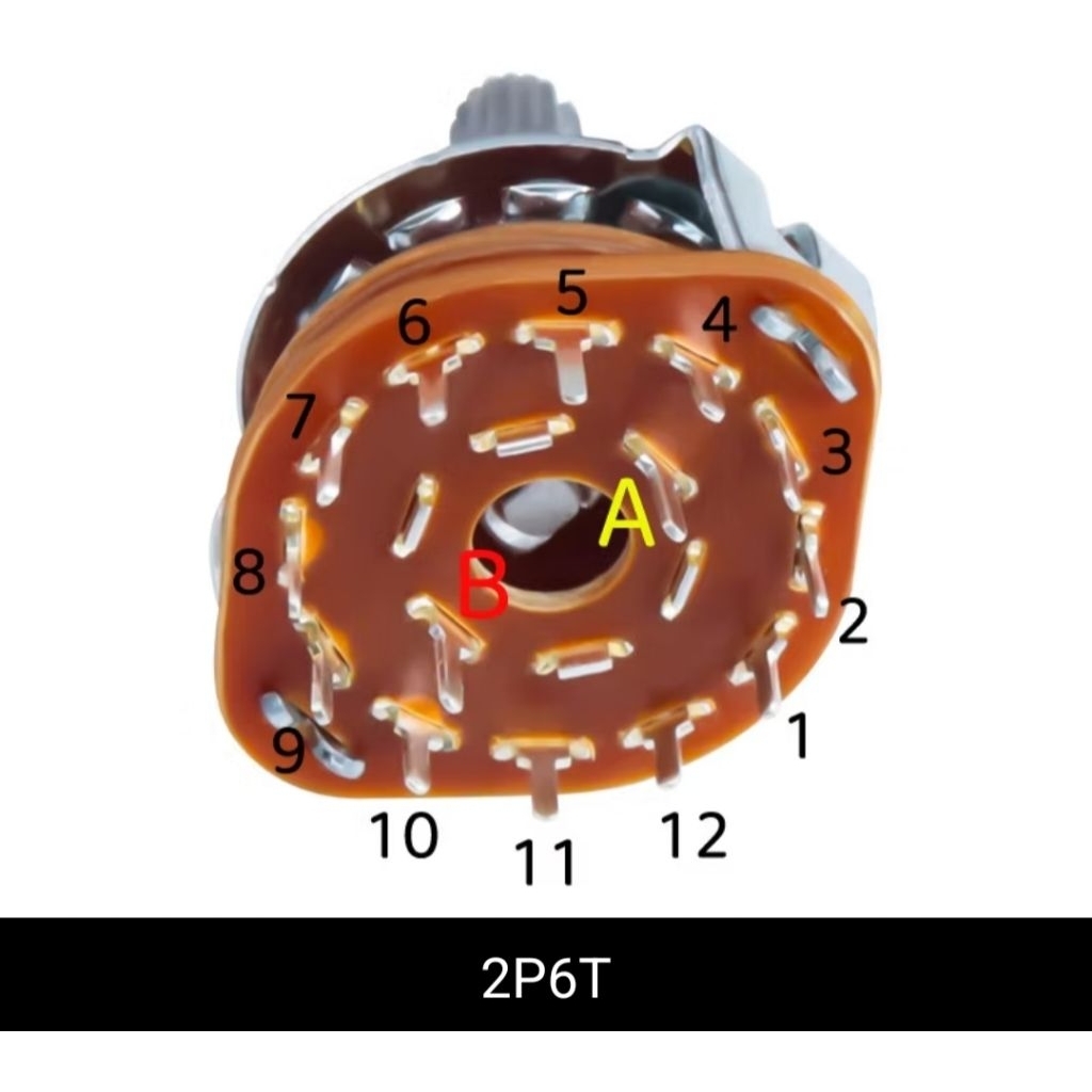 Rs25 แบนด์สวิทช์ 2P6T