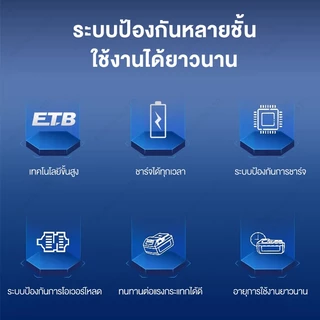 แบตเตอรี่ DAYI（เข้ากันได้）แบตเตอรี่ลิเธียม เหมาะสำหรับเลื่อยไฟฟ้า สว่านไฟฟ้า เครื่องตัดหญ้าไฟฟ้ ประแจไฟฟ้า Li-ionbattery