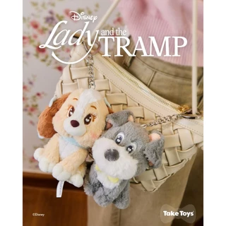 Disney Lady and The Tramp Sweet Magnet Keychain Set - พวงกุญแจแม่เหล็กดิสนีย์