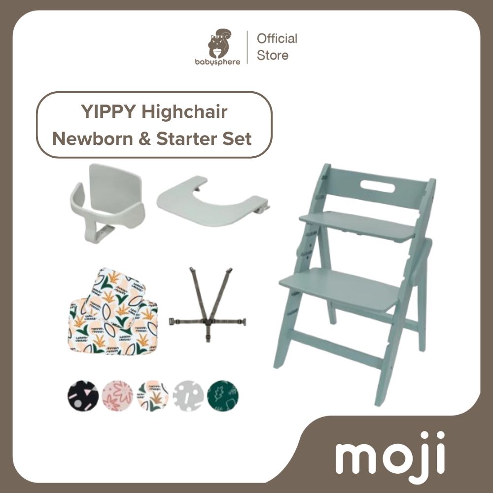 MOJI | เก้าอี้ไม้ทานข้าวเด็ก YIPPY รองรับน้ำหนักได้ 90 kg เป็น Highchair สำหรับเด็กตั้งแต่แรกเกิด Ne
