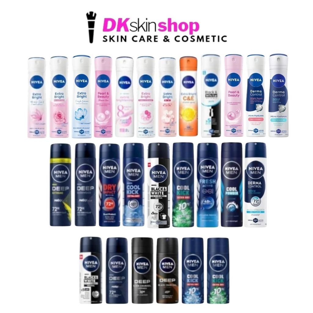 นีเวีย สเปรย์ ระงับกลิ่นกาย (ปริมาณ 50ml./150ml.) Nivea spray (มีให้เลือก 23 สูตร)