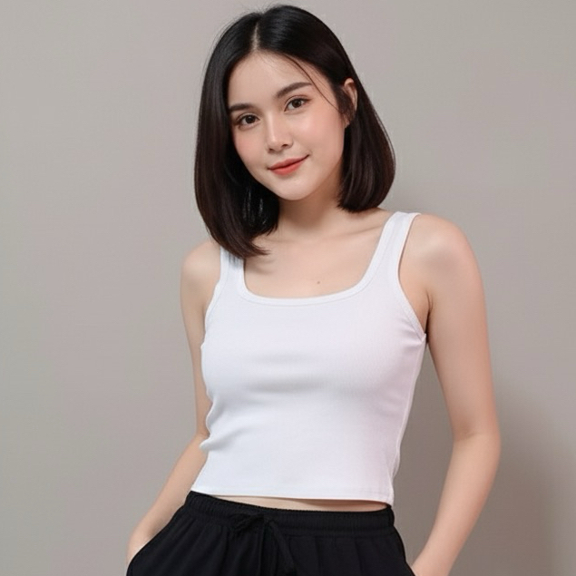 เสื้อกล้ามตัวสั้น-หลังยู-ไซส์SS