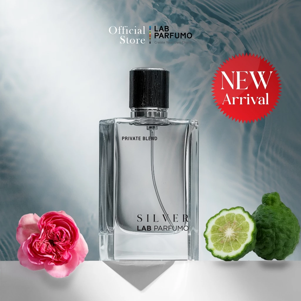 LAB PARFUMO Silver น้ำหอมสำหรับผู้ชาย และ ผู้หญิง กลิ่นของความสุภาพ เรียบหรู และมั่นใจ
