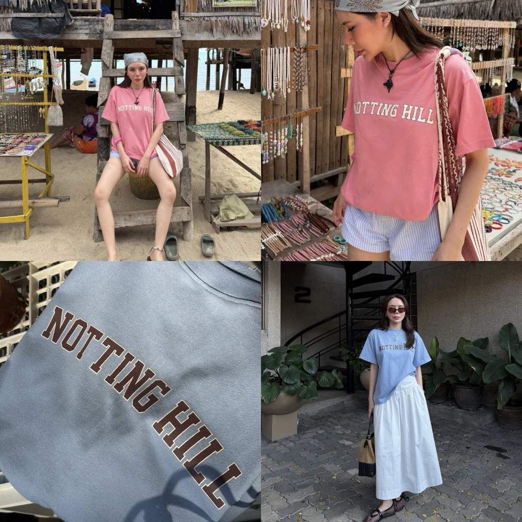 Marvenapparel - Notting Hill (Unisex) เสื้อยืดสกรีนลายทรง Baby crop / Oversized