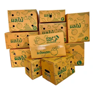 กล่องใส่ผลไม้ อย่างหนา 5 ชั้น กล่องบรรจุผลไม้ 10 ใบ