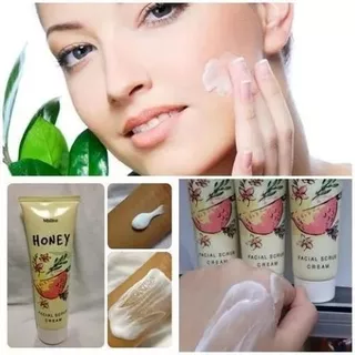 Mistine Honey Facial Scrub Cream 85g มิสทิน สครับขัดหน้า ครีมขัดหน้า สูตรผสมน้ำผึ้ง