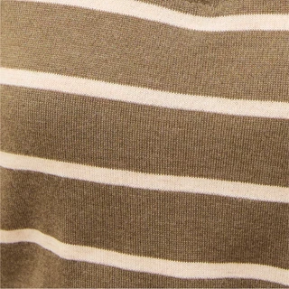 avocado - Tenya Line Tops เสื้อโปโลแขนสั้น ลายทางดีเทลซิปหน้า ผ้าใส่สบาย I มีไซส์อก 38" และ 46"