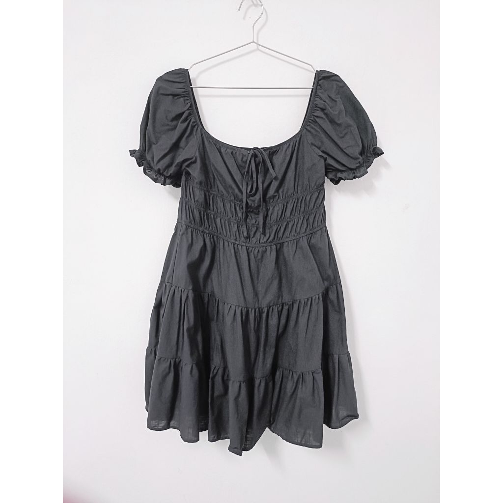 เดรสสีดำแขนตุ๊กตา shein ไซส์ 0XL มือ1