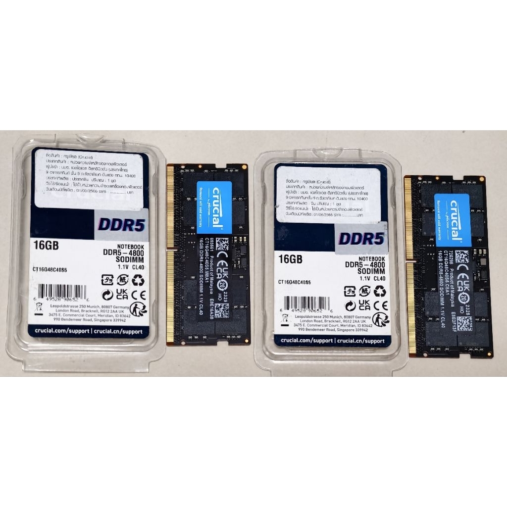 แรมโน๊ตบุ๊ค DDR5 4800 16g crucial