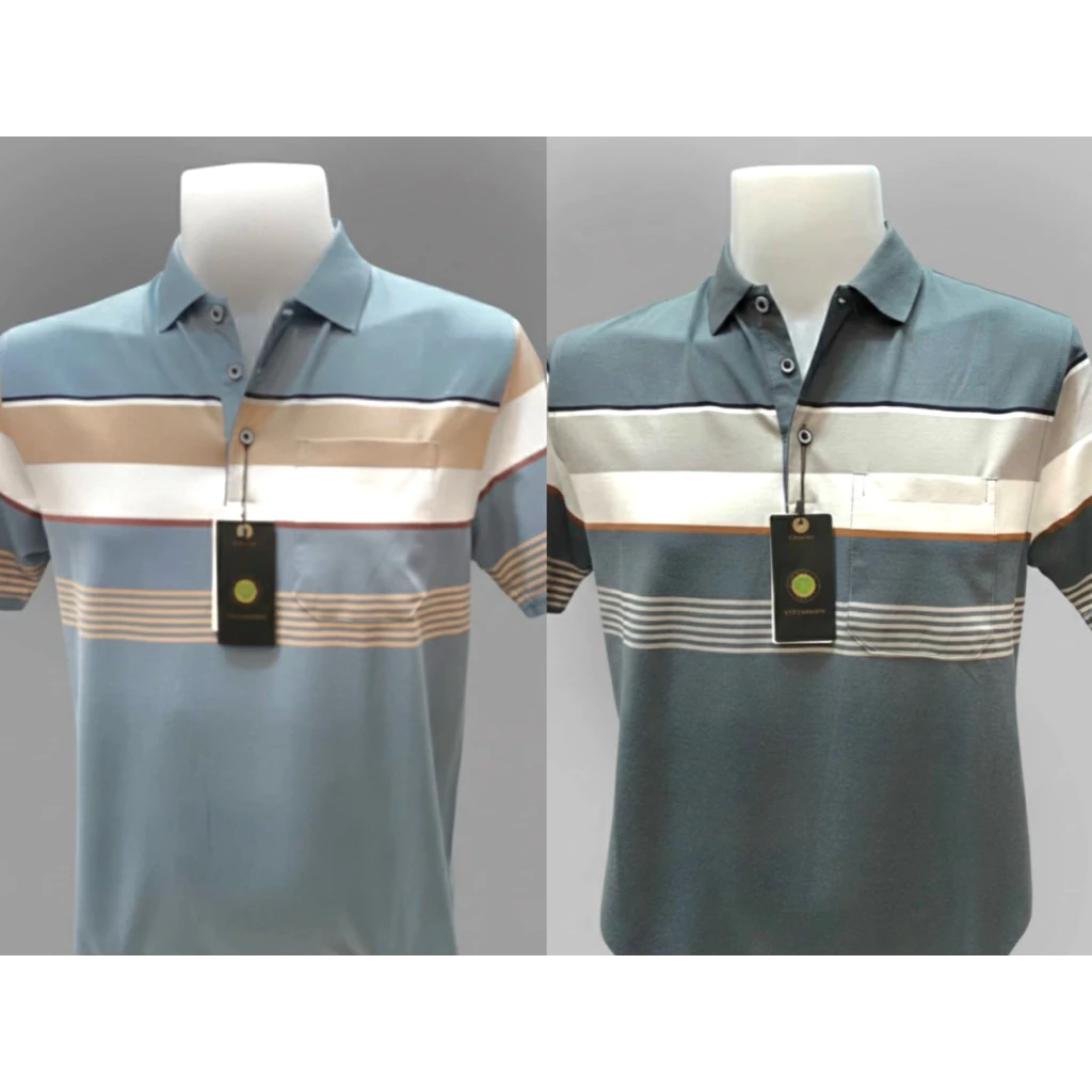 เสื้อโปโลแขนสั้น มีกระเป๋าข้าง