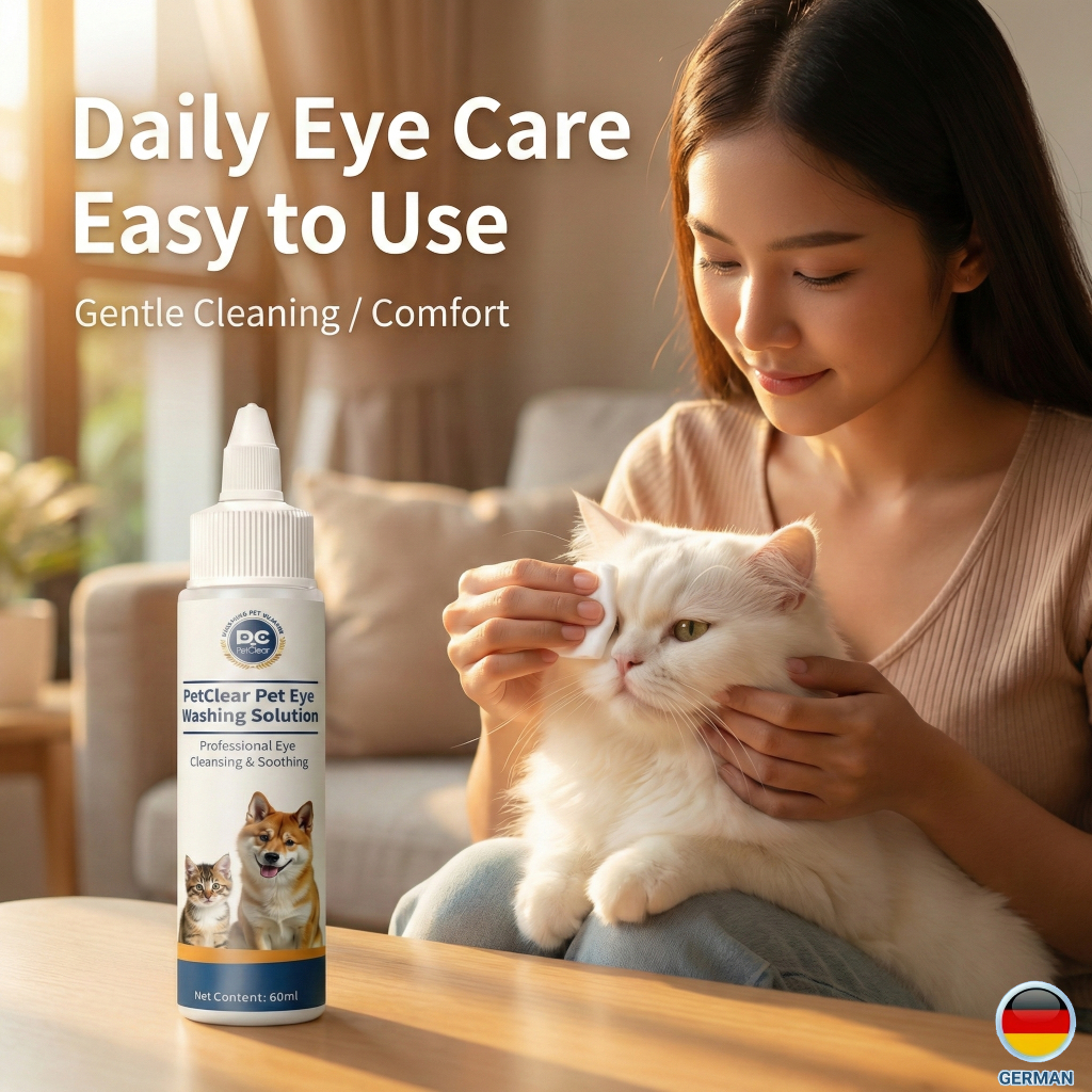 PetClear โลชั่นเช็ดตา ผสมทอรีนและสารสกัดธรรมชาติ ลดการอักเสบ ทำความสะอาดรอบดวงตา 60ml