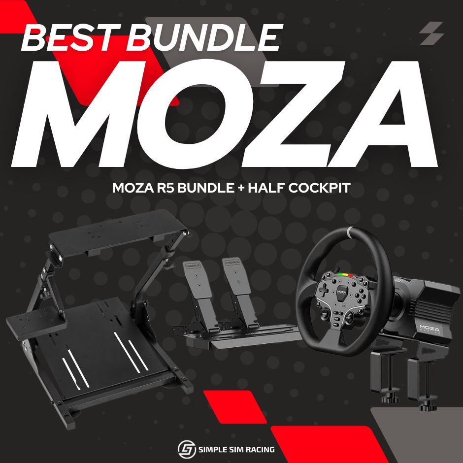 *พร้อมจัดส่ง* Moza R5 Bundle (2 Pedals) + Half Cockpit