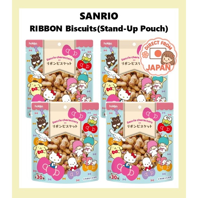 Direct from Japan  hokka <Sanrio> Characters Ribbon Biscuits 42g × 4 Stand-Up Packs