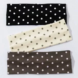 HD-009 ที่คาดผมลายจุด ผ้ายืดนุ่ม ใส่สบาย สไตล์มินิมอล น่ารัก ขายแยกชิ้น | Polka Dot Headband (พร้อมส่งในไทย)