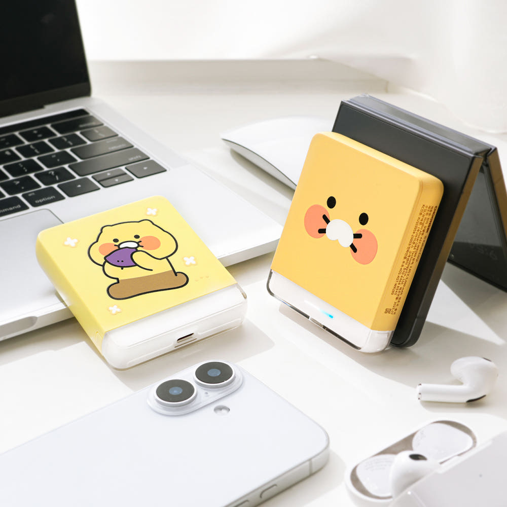 พร้อมส่ง Kakao friends Power Bank Battery 5000mAh แบตสำรองไร้สาย ชาร์จไว เหมาะกับ Galaxy Z-flip