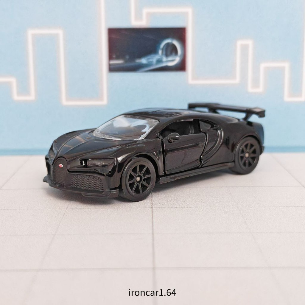 โมเดลรถ majorette bugatti chiron pur sport สีดำ