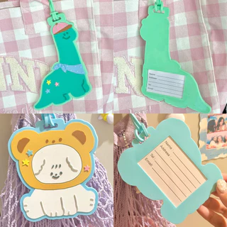 NEW! Giant PVC Bag tag ป้ายห้อยกระเป๋า กระเป๋าเดินทาง ใส่ชื่อได้ ไดโน เท๊ดดี้ มอลทีส | Stickwithme4ev