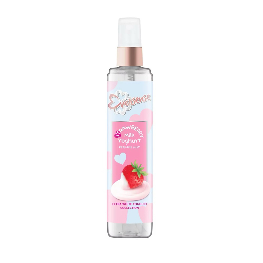 Eversense Strawberry Milk Yoghurt 100ml. เอเวอร์เซ้นส์ เอ็กตร้าไวท์ โยเกิร์ต เพอร์ฟูม มิสท์ สตรอว์เบอร์รีมิลค์ โยเกิร์ต