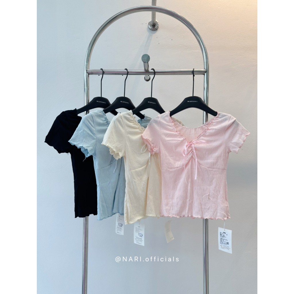 เสื้อขอบหยัก ผูกโบว์ #NR.officials