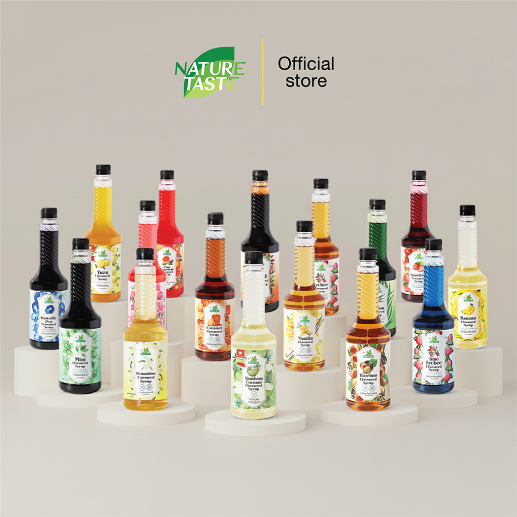 Nature Taste Flavoured Syrup น้ำเชื่อมไซรัป ตราเนเจอร์เทส 16 รสชาติ ขนาด 750 ml.