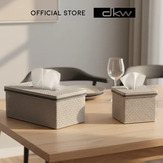 DKW by BanBaan กล่องกระดาษทิชชู่ลายสาน SAAN ใส่ทิชชูม้วนแบบหนา+ยาวพิเศษได้ HH-3016,3017 กล่องทิชชู