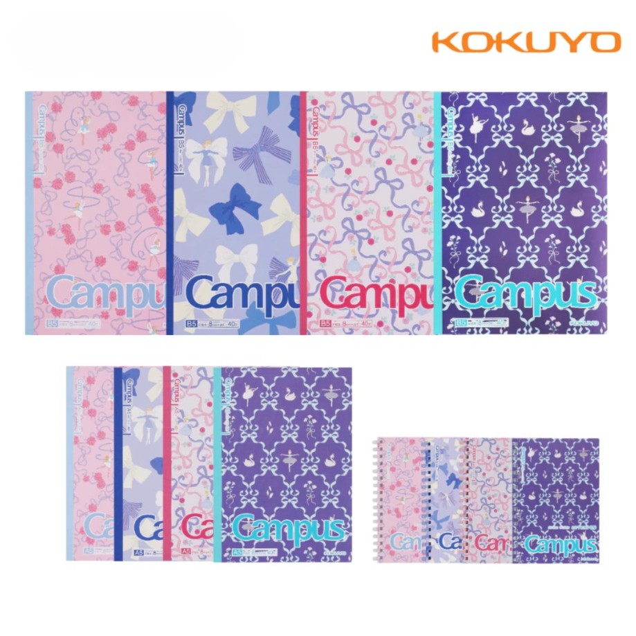 KOKUYO Campus notebook Katoki ribbon A5 เเละ B5 ,Soft ring A6